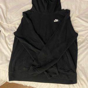 black nike hoodie with long neck